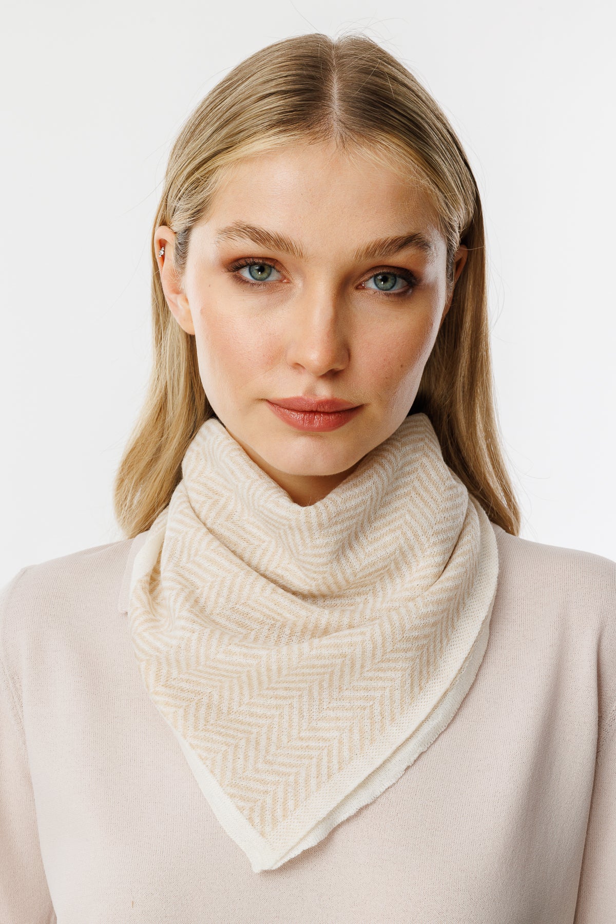 LYCIA SQUARE FOULARD ECRU BEIGE