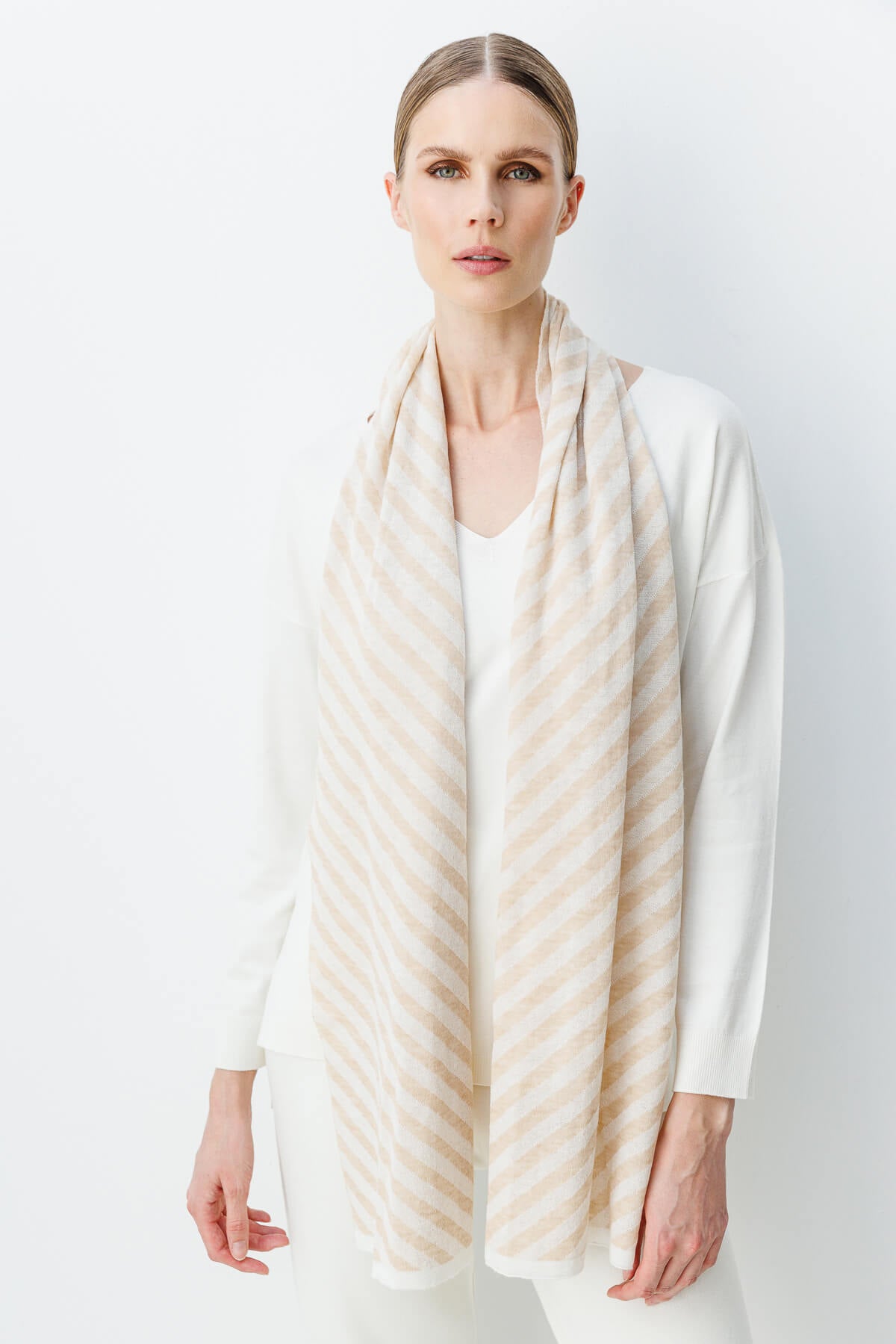 EPHESUS SCARF WHITE ECRU