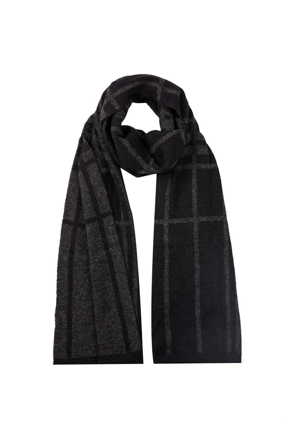 MEN GALATIA SCARF BLACK-GREY