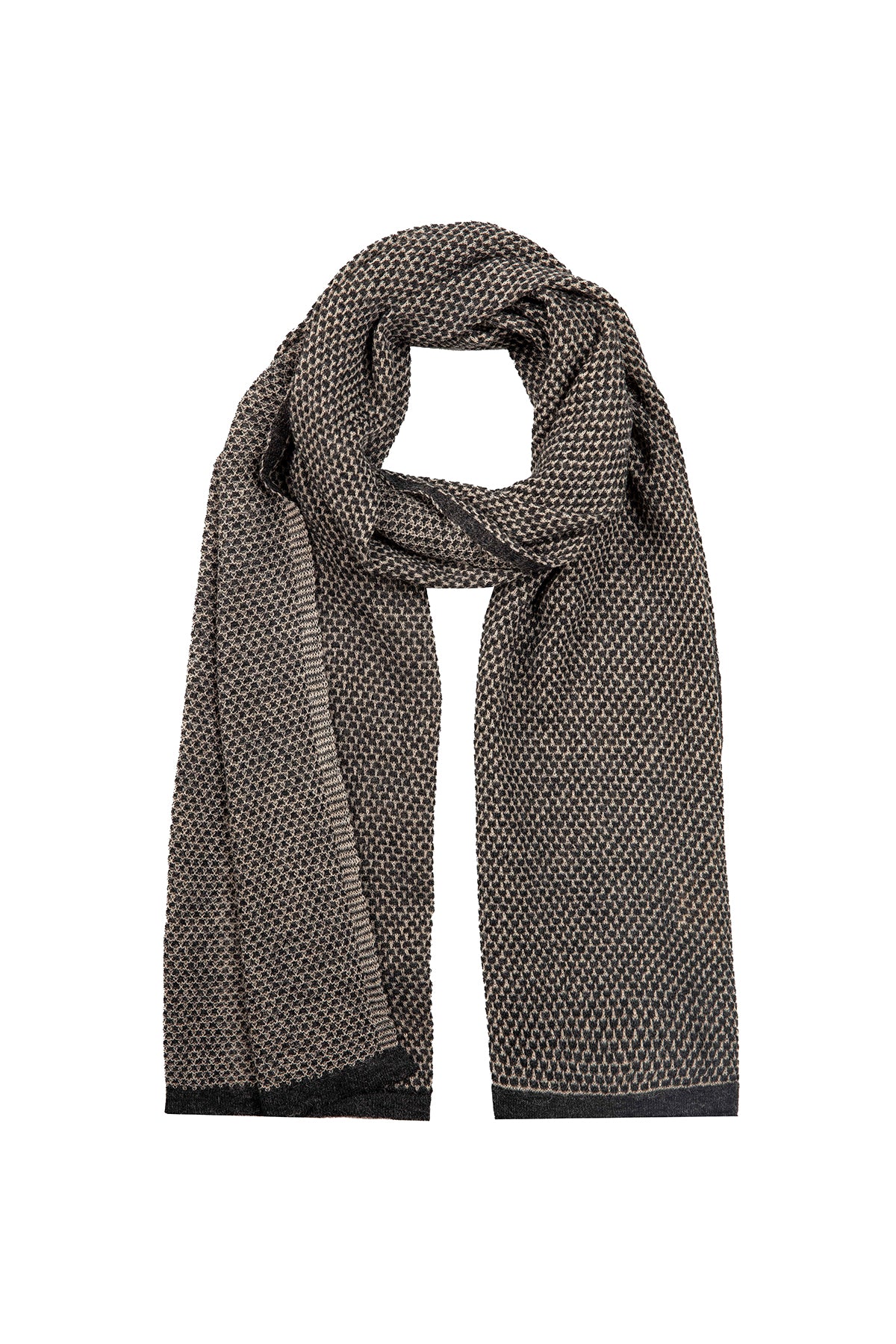 MEN MIDAS SCARF BLACK-BEIGE