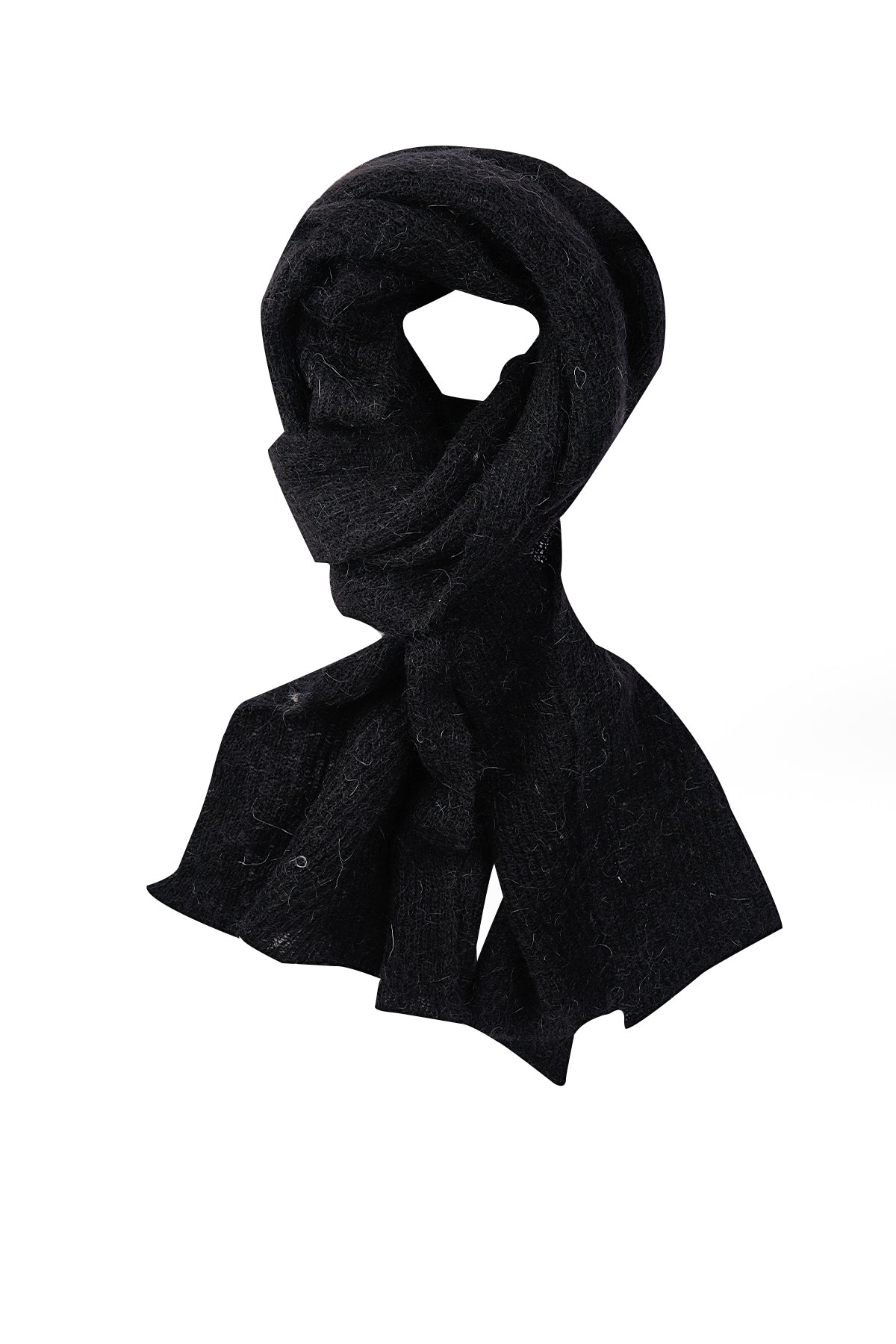 ALACA SCARF BLACK-BASIC KNIT