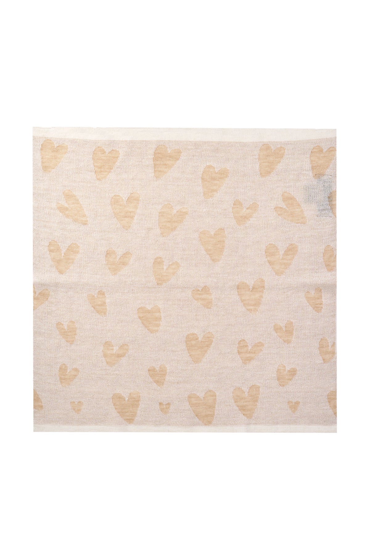 HEARTS SQUARE FOULARD ECRU-BEIGE