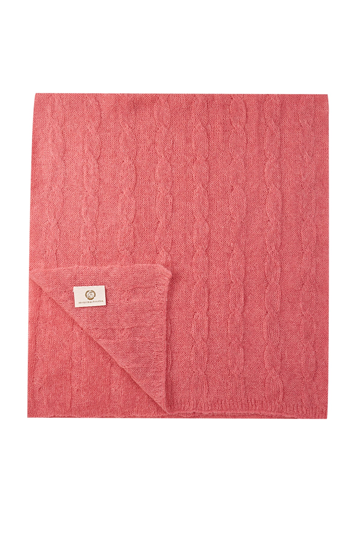 ARINNA SCARF PINK-CABLE KNIT