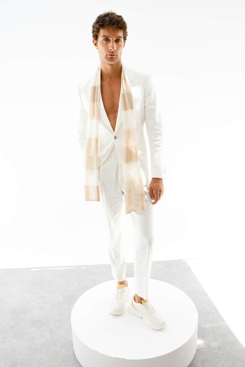 Men Troia Scarf Beige