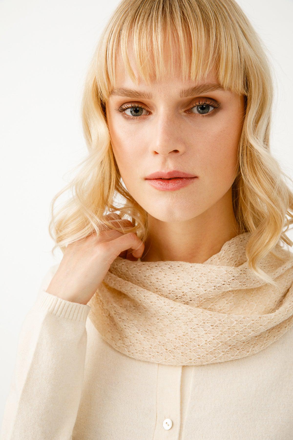 DIAMOND SHAWL-BEIGE